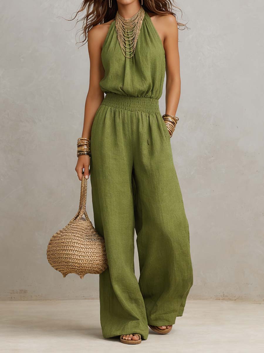 Jill - Elegant Halter Jumpsuit