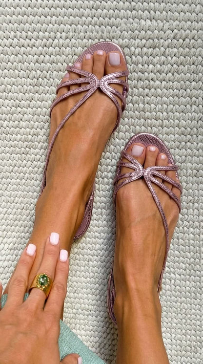 Sandalias Doradas Elegantes