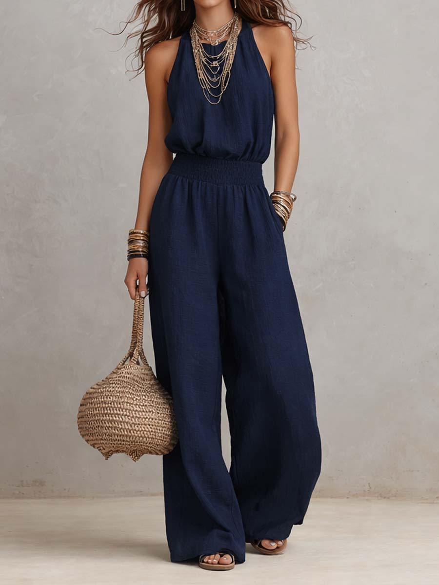 Jill - Elegant Halter Jumpsuit