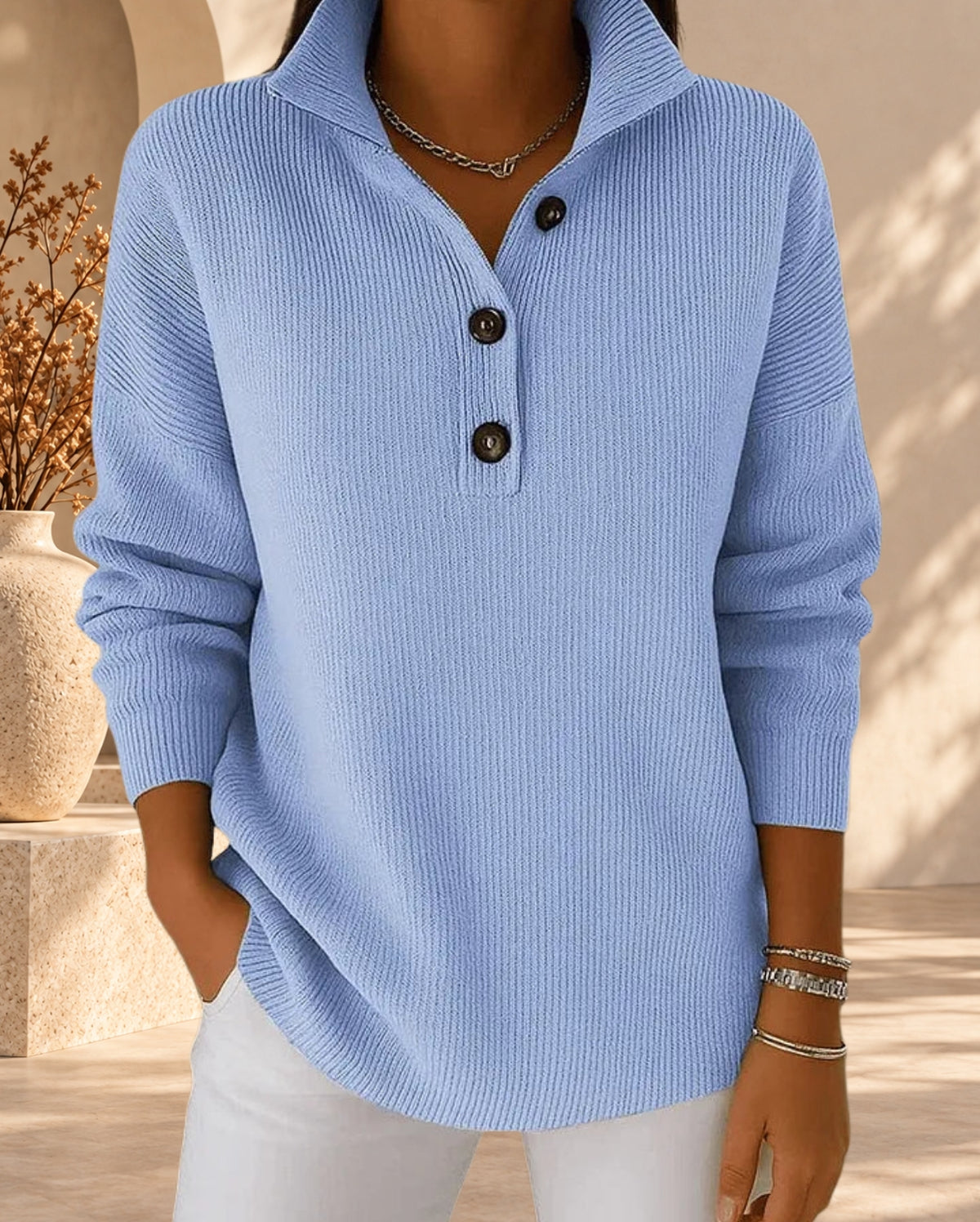 Amalia | Jersey Polo con Escote en V