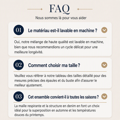 Camila | Abrigo Elegante de Punto Acanalado con Detalles de Denim