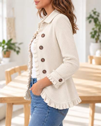 Adeline · Chaqueta canalé marfil