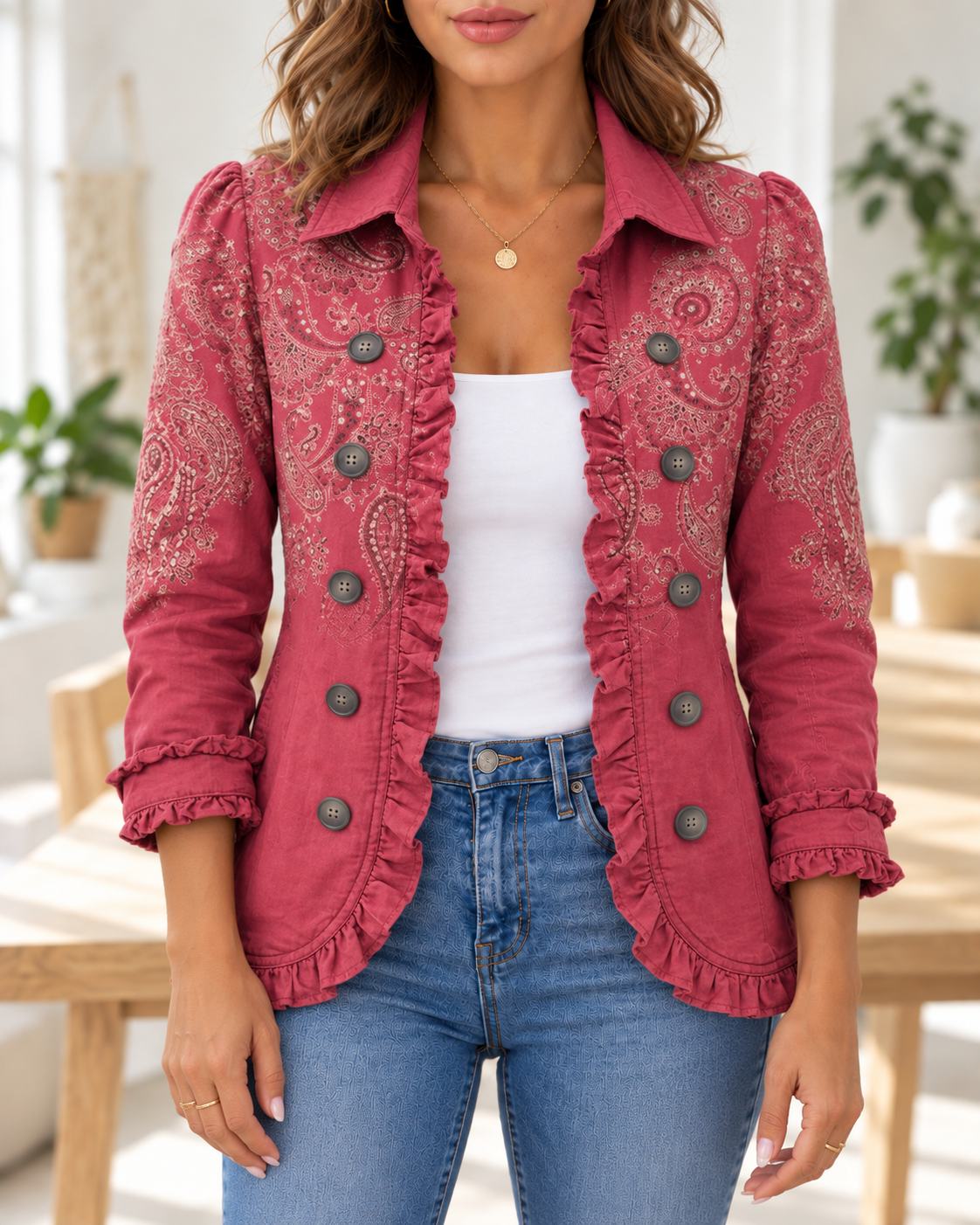 Anouk · Chaqueta paisley rosa