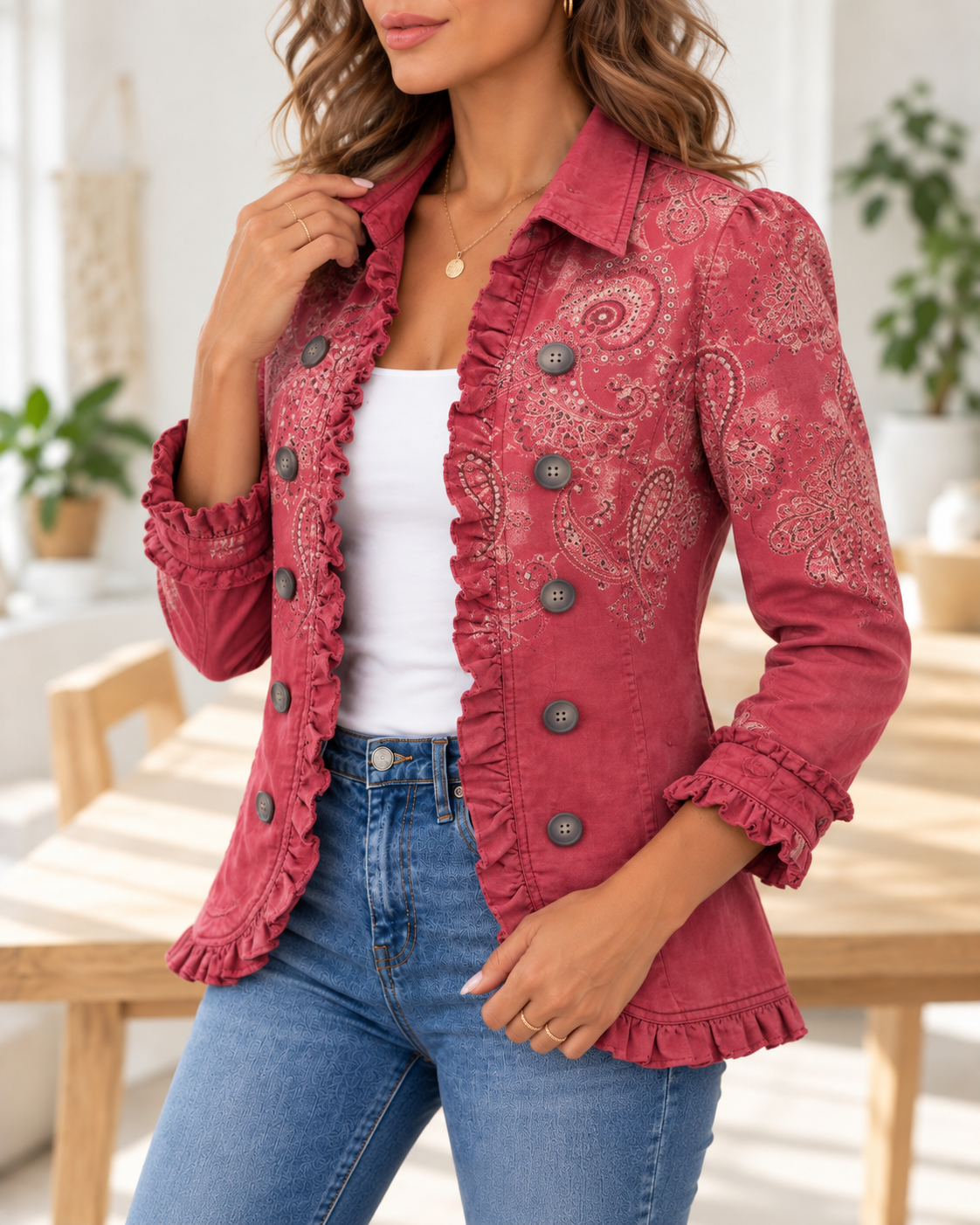 Anouk · Chaqueta paisley rosa