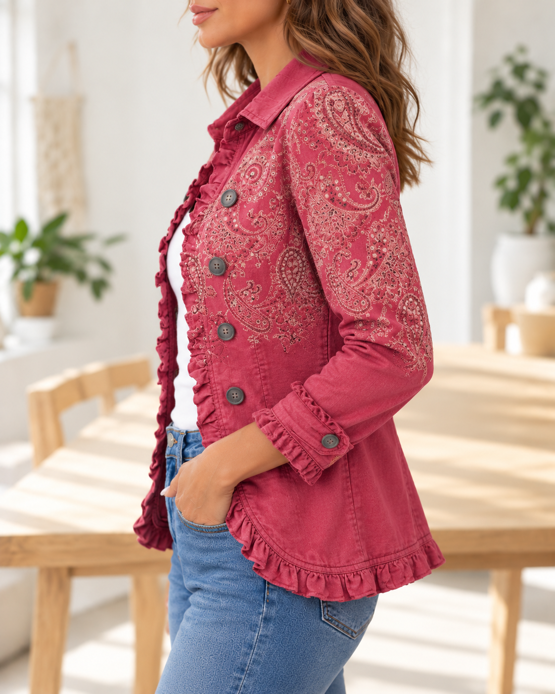 Anouk · Chaqueta paisley rosa