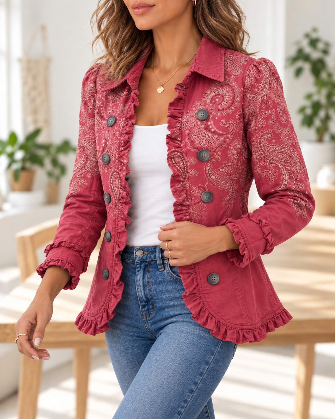 Anouk · Chaqueta paisley rosa
