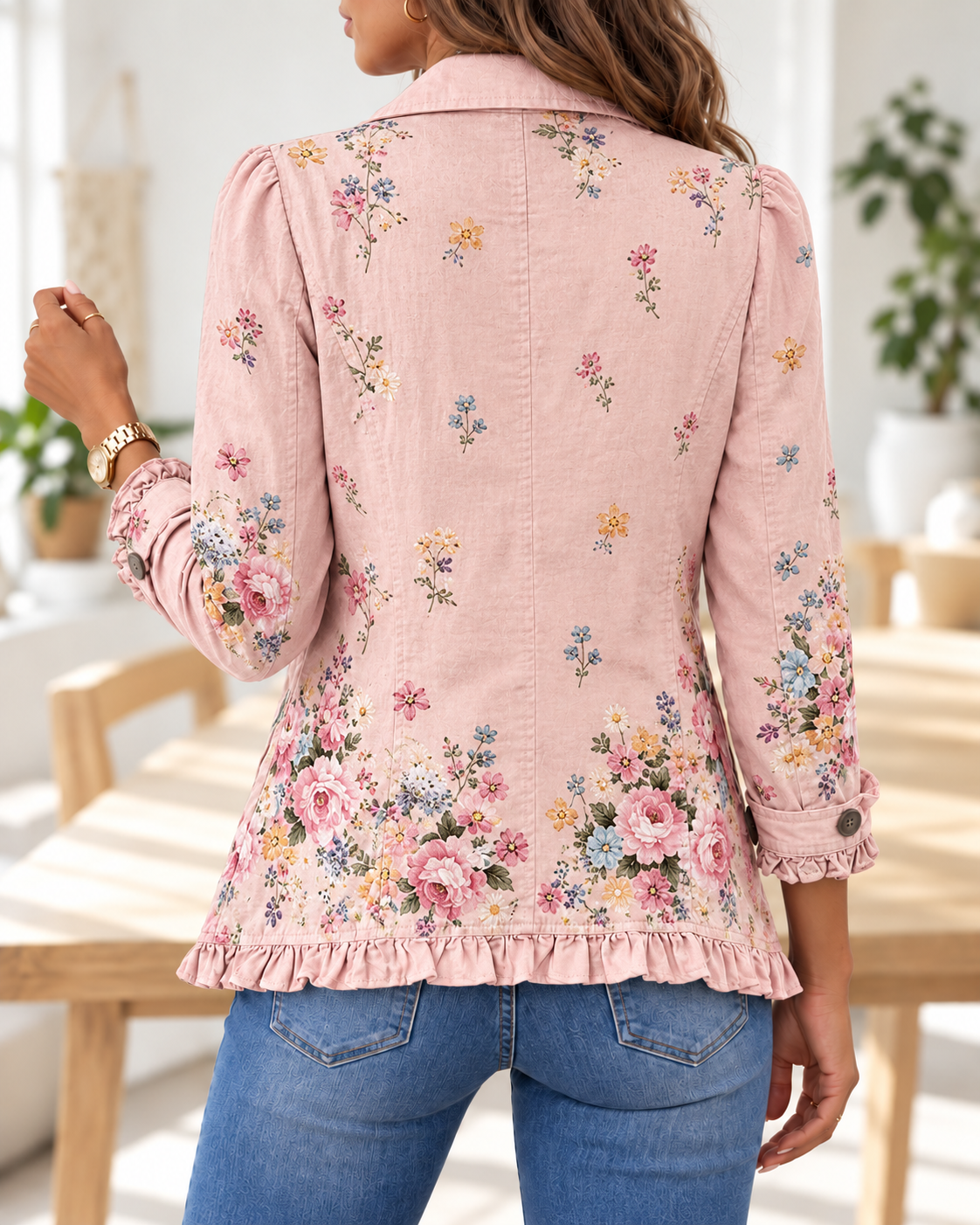 Bettany · Chaqueta floral rosa