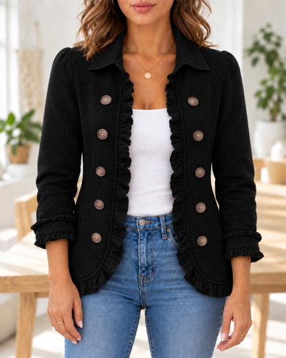Camille · Chaqueta canalé negra