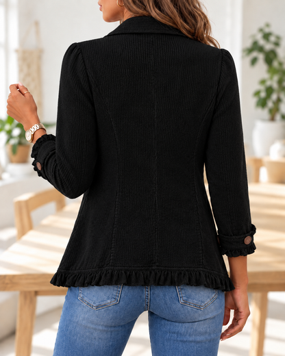 Camille · Chaqueta canalé negra