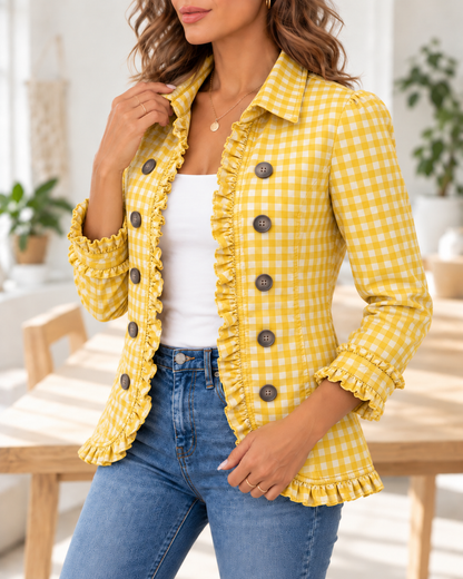 Charlene · Chaqueta de cuadros vichy