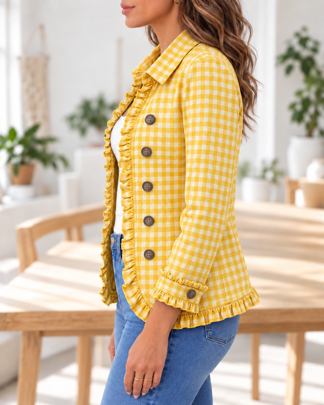 Charlene · Chaqueta de cuadros vichy