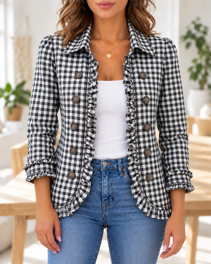 Charlene · Chaqueta de cuadros vichy