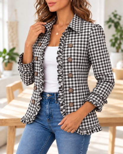Charlene · Chaqueta de cuadros vichy