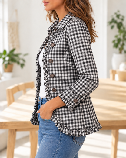 Charlene · Chaqueta de cuadros vichy