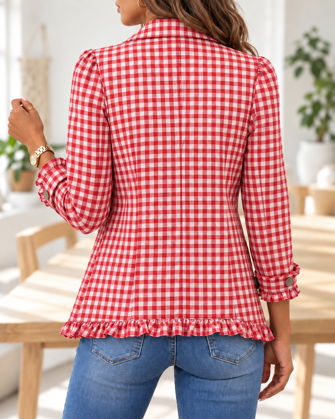 Charlene · Chaqueta de cuadros vichy