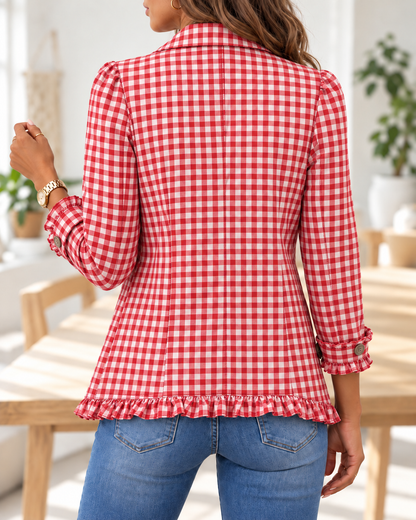 Charlene · Chaqueta de cuadros vichy