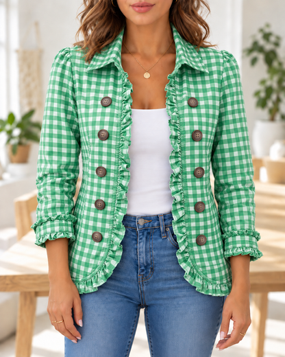 Charlene · Chaqueta de cuadros vichy