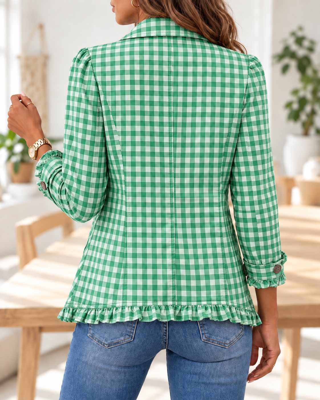 Charlene · Chaqueta de cuadros vichy