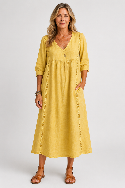 Soleya | Vestido midi con detalles de encaje
