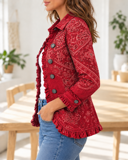 Criselle · Chaqueta paisley roja