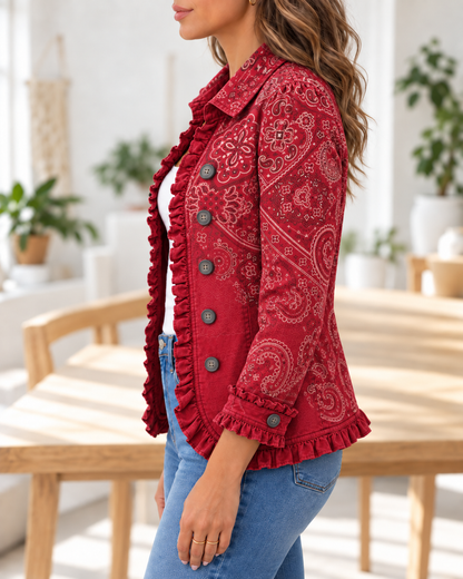 Criselle · Chaqueta paisley roja