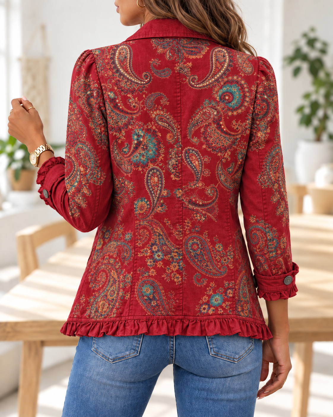 Fayrene · Chaqueta cachemira roja