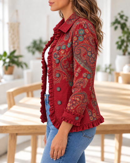 Fayrene · Chaqueta cachemira roja
