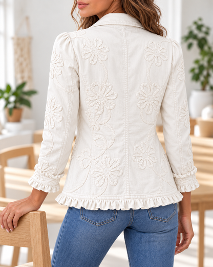 Marisol · Chaqueta bordada blanca