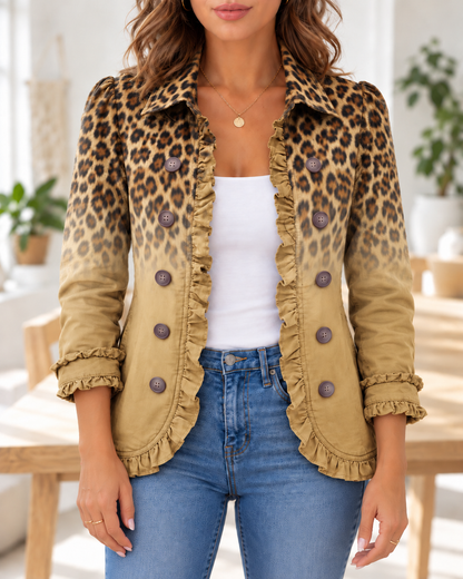 Marlowe · Chaqueta leopardo ocre