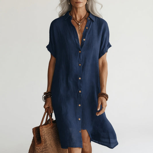 Mirella | Vestido camisero por debajo de la rodilla
