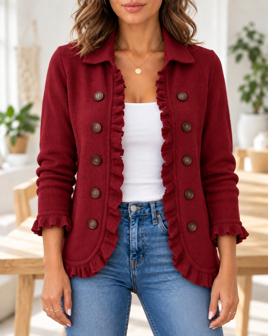 Rosalie · Chaqueta canalé roja