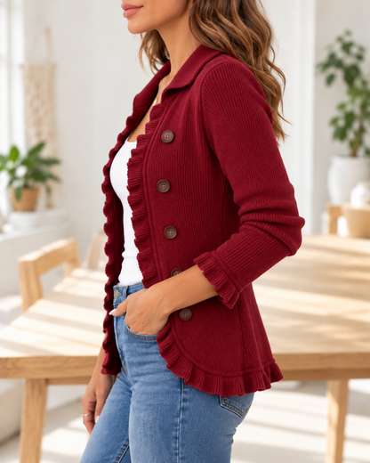 Rosalie · Chaqueta canalé roja