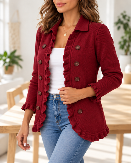Rosalie · Chaqueta canalé roja