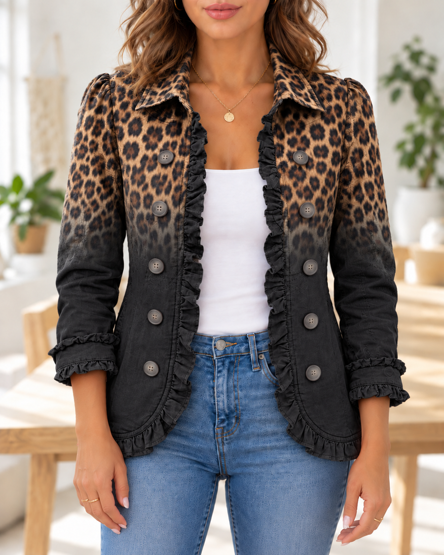 Sabina · Chaqueta leopardo negra