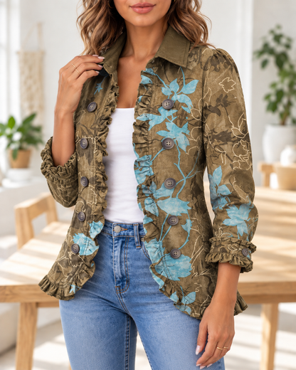 Sundara · Chaqueta floral oliva