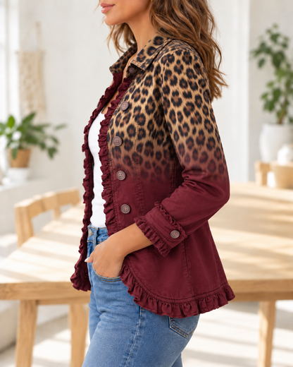 Talia · Chaqueta leopardo vino