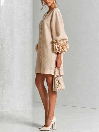 Minivestido I floral abotonado