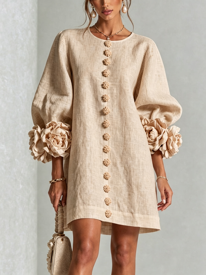Minivestido I floral abotonado
