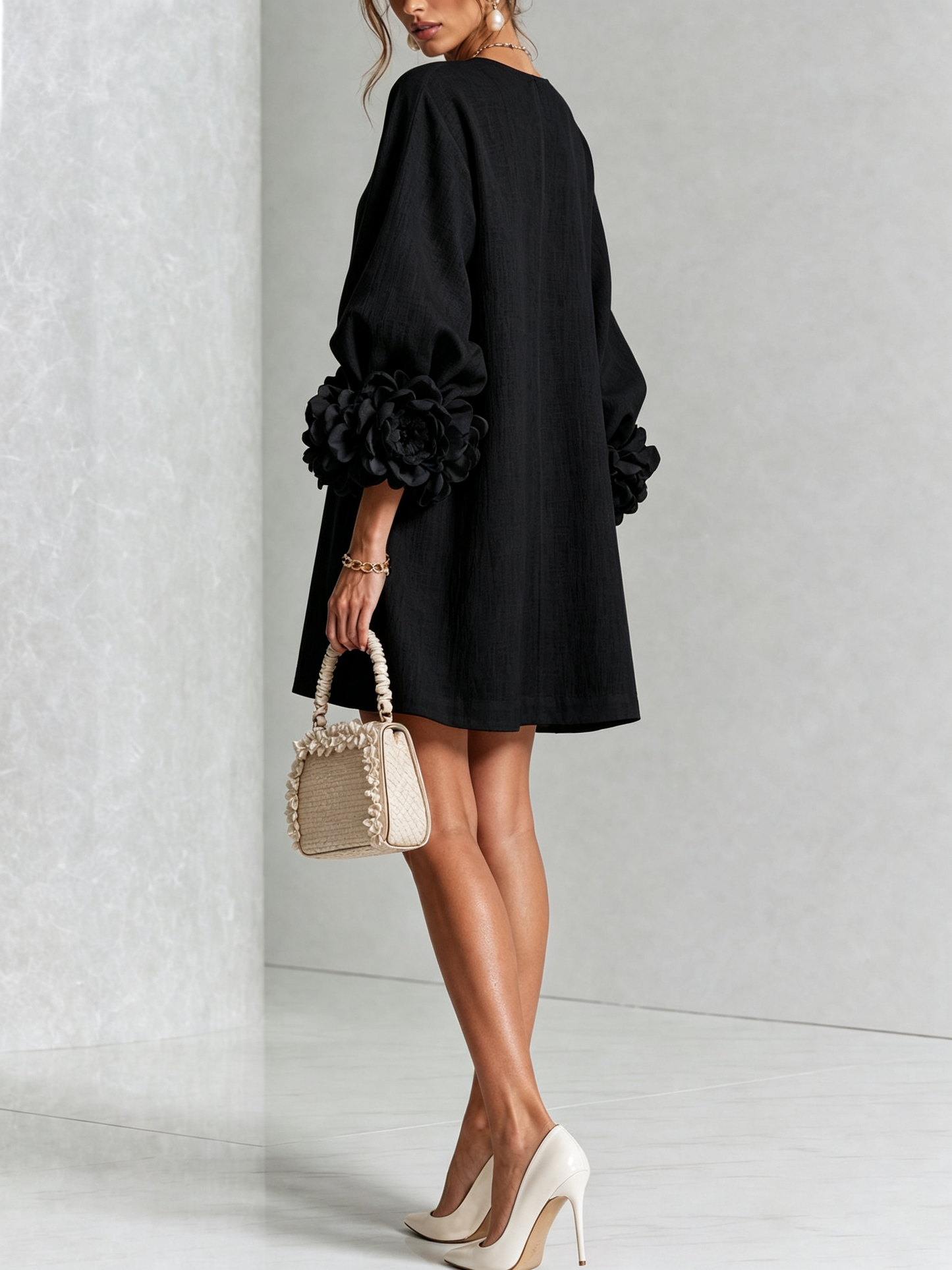 Minivestido I floral abotonado