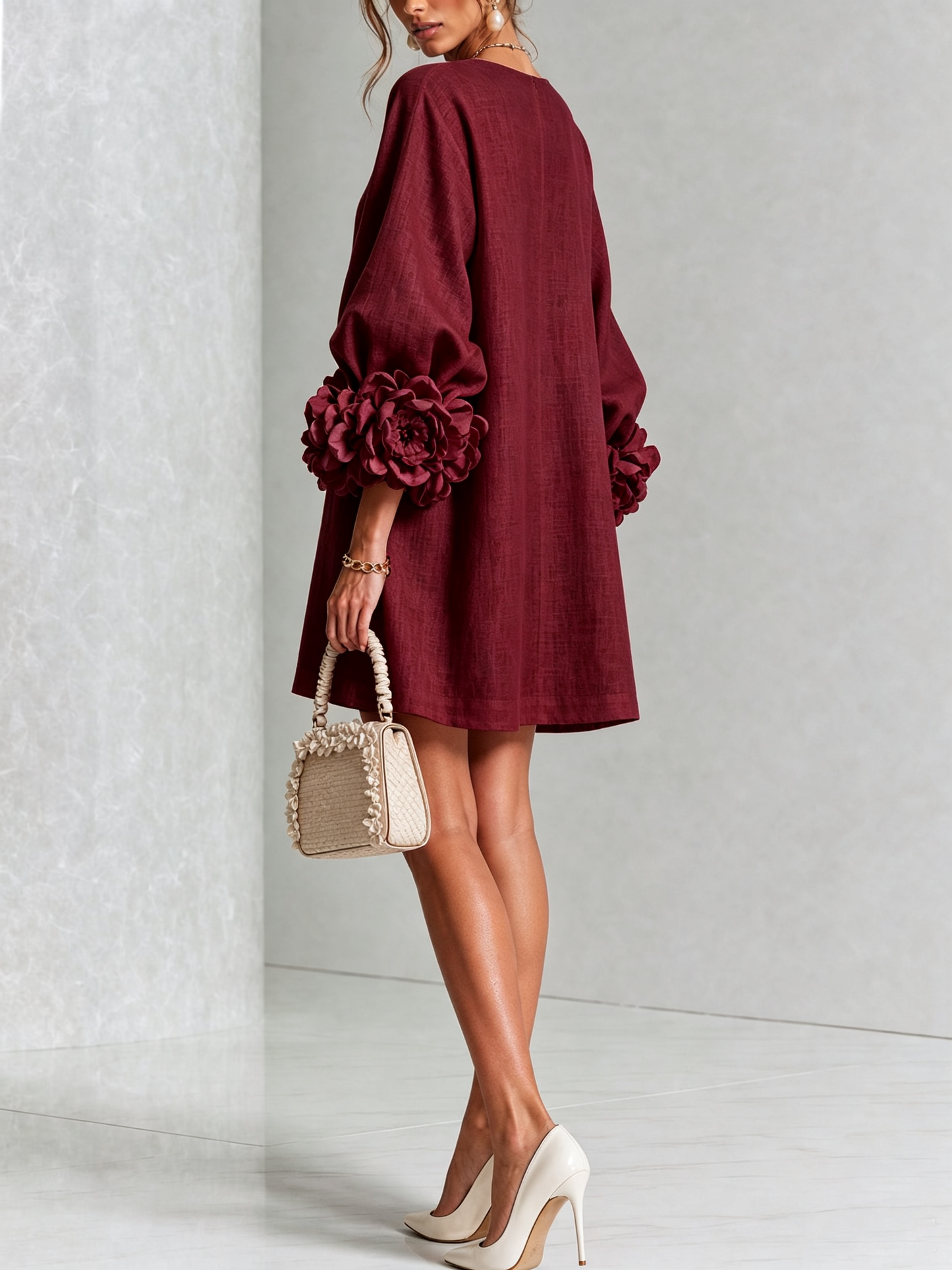 Minivestido I floral abotonado