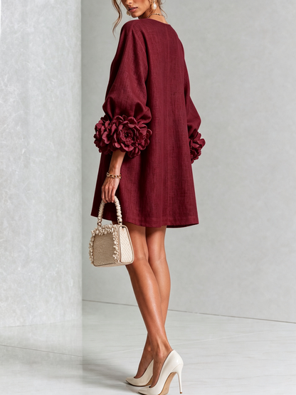 Minivestido I floral abotonado