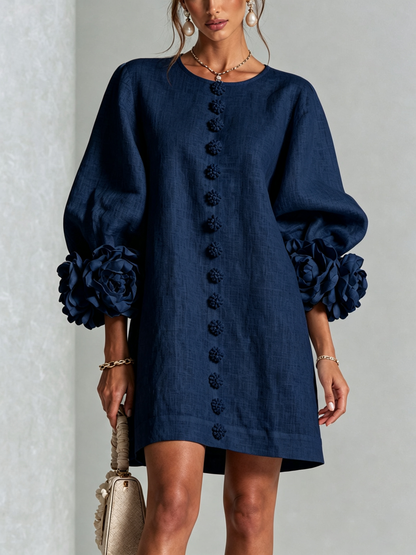 Minivestido I floral abotonado