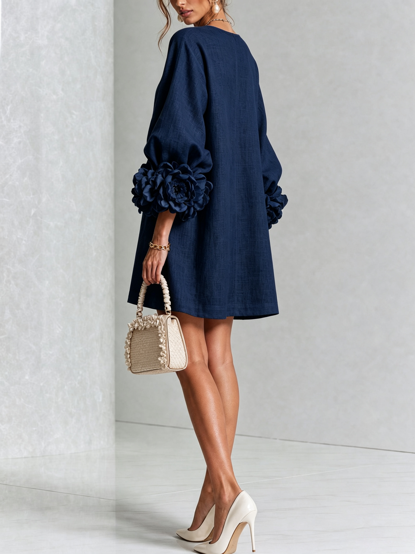Minivestido I floral abotonado