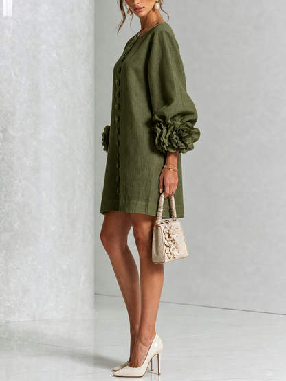 Minivestido I floral abotonado
