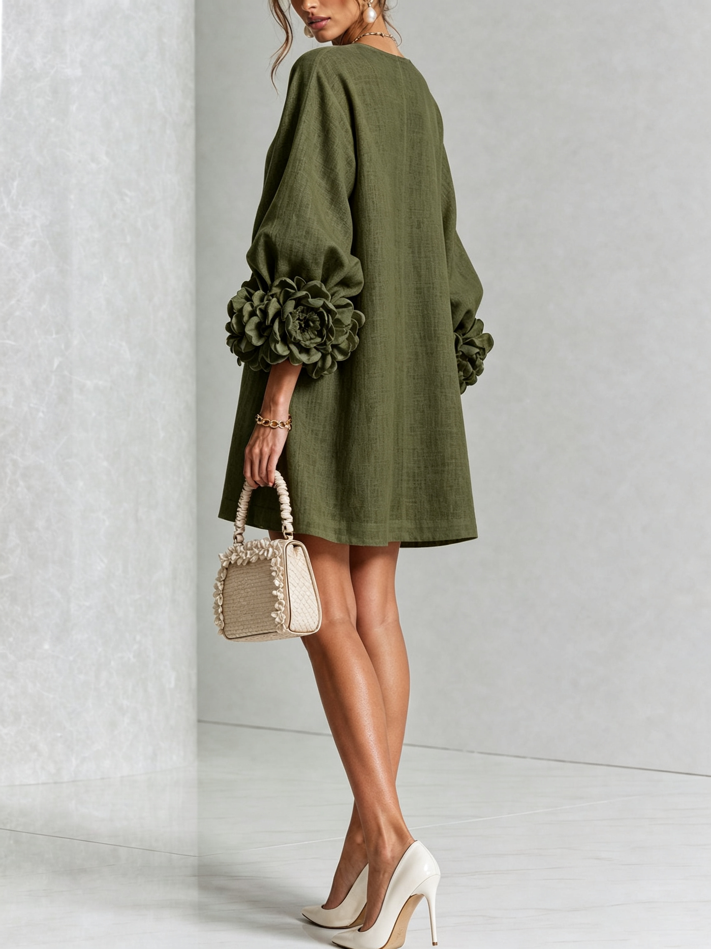 Minivestido I floral abotonado