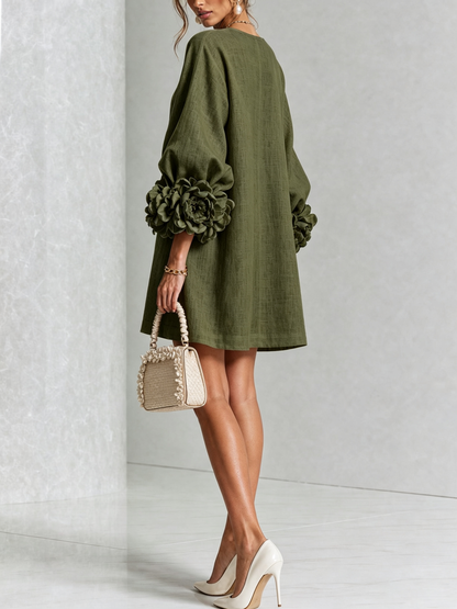 Minivestido I floral abotonado