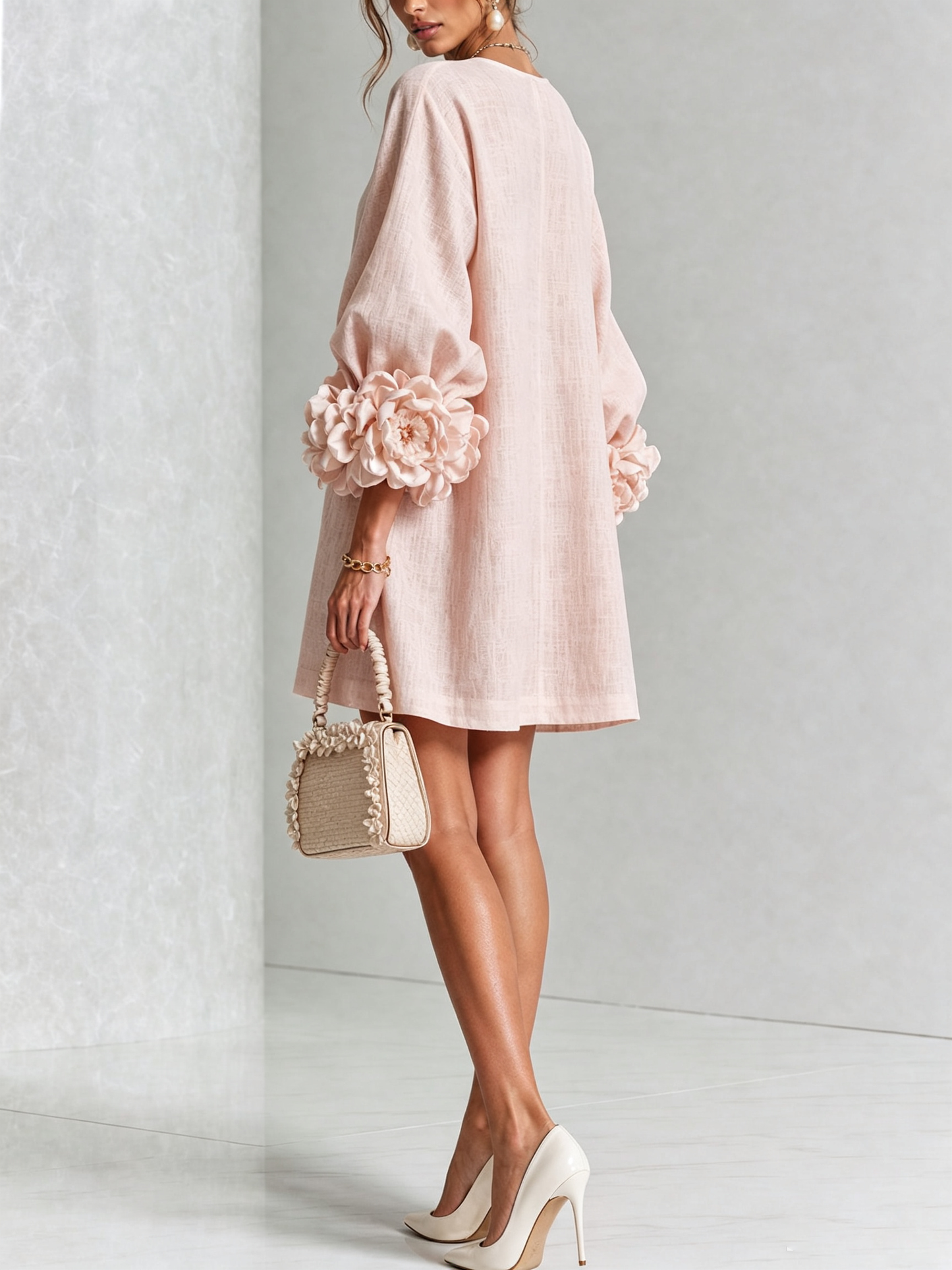 Minivestido I floral abotonado