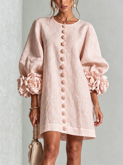 Minivestido I floral abotonado