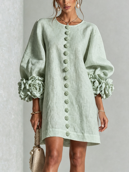 Minivestido I floral abotonado