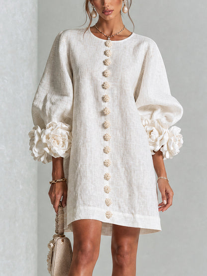 Minivestido I floral abotonado
